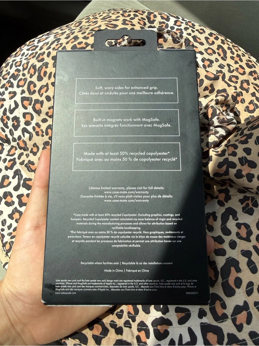 kate spade Black Glitter Wavy MagSafe iPhone Case